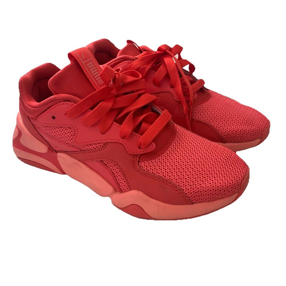 Puma Nova Mix Mesh Womens Sneakers Size 7 Red Training Casual Shoes